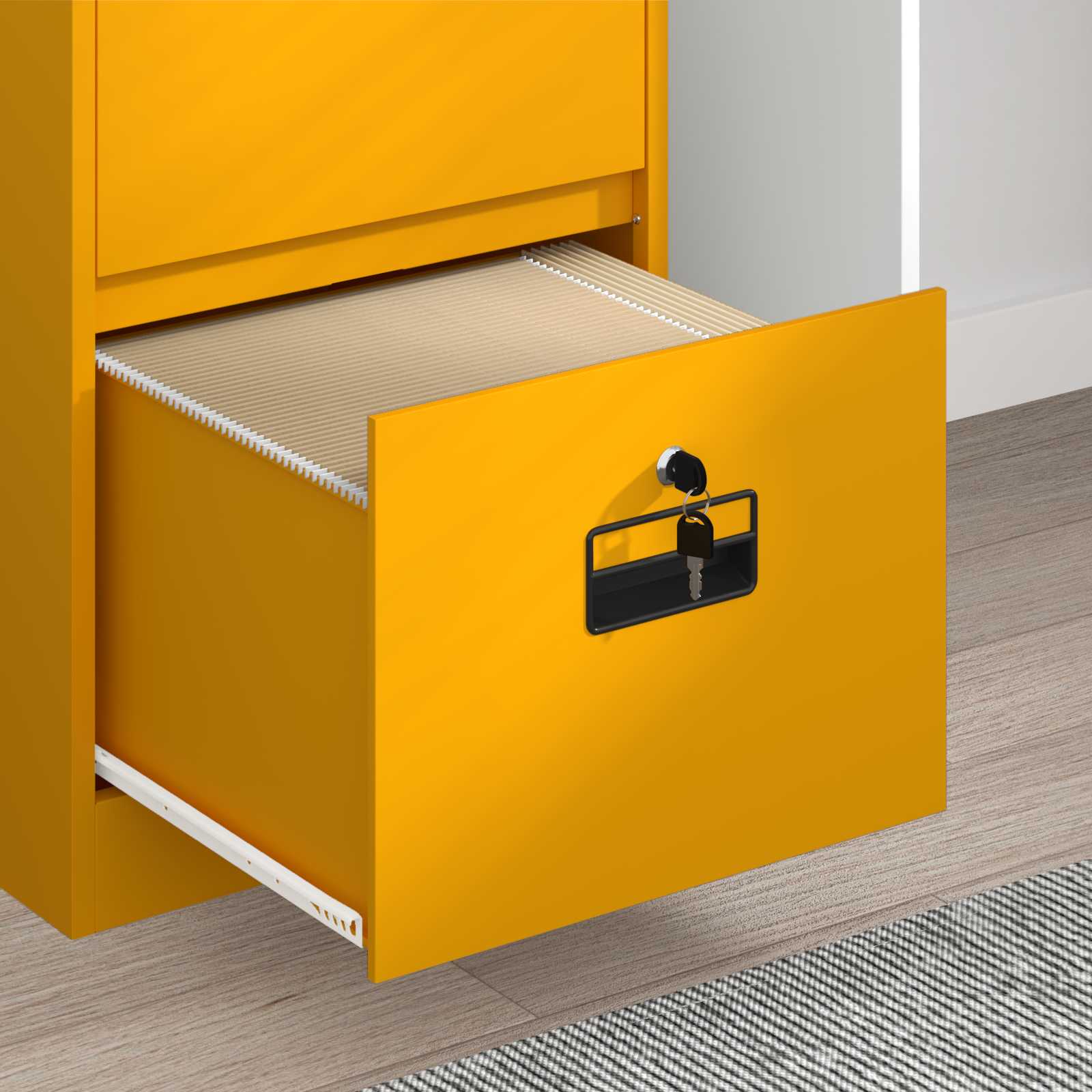 Cabinet de Dossier Jaune moutarde 44 x 50 x 106.5 cm - XIOS