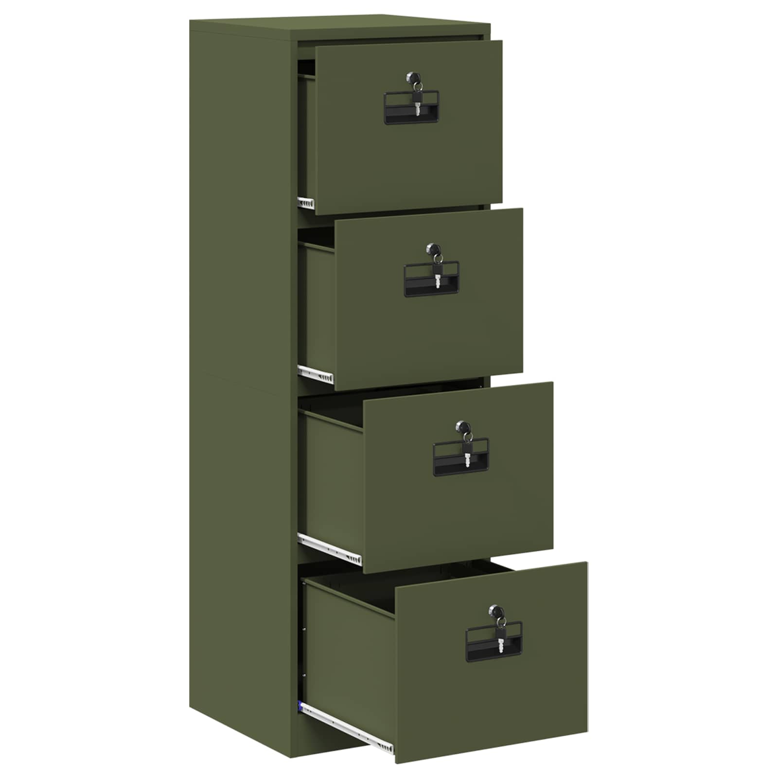 Cabinet de Dossier avec tiroir Vert olive 44 x 50 x 106.5 cm - XIOS