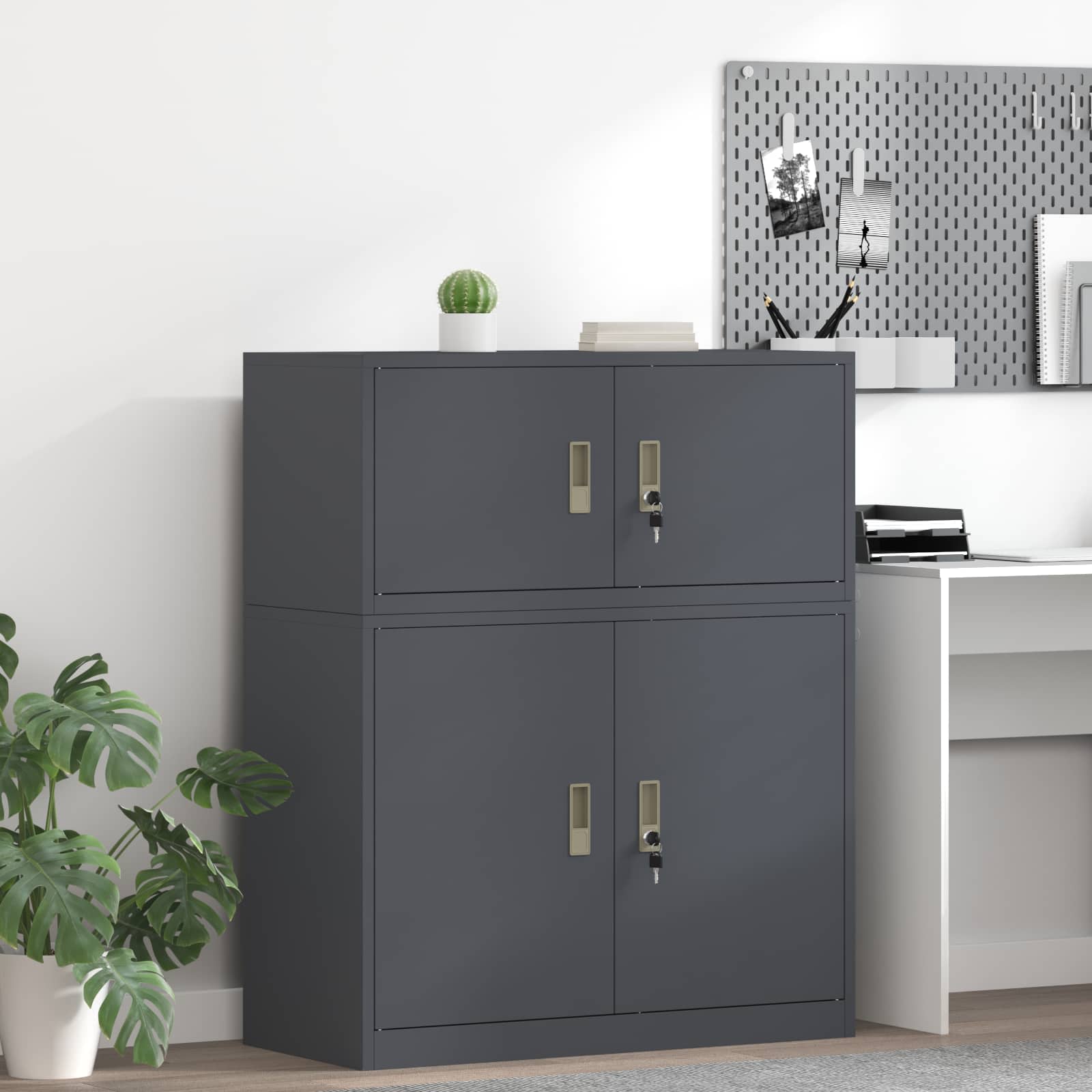 Armoire de rangement Anthracite 90 x 40 x 40 cm Acier