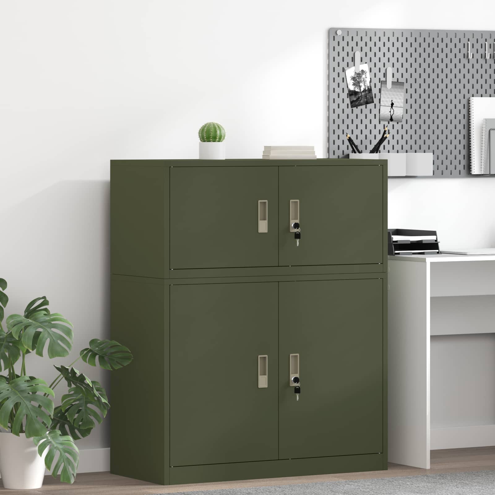 Armoire de rangement avec stockage Vert olive 90 x 40 x 40 cm