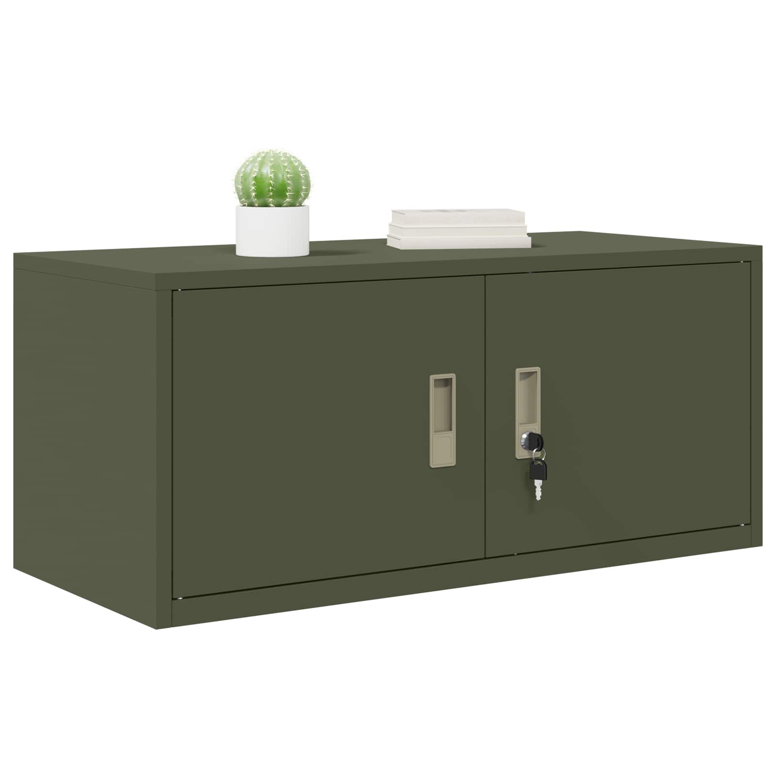 Armoire de rangement avec stockage Vert olive 90 x 40 x 40 cm