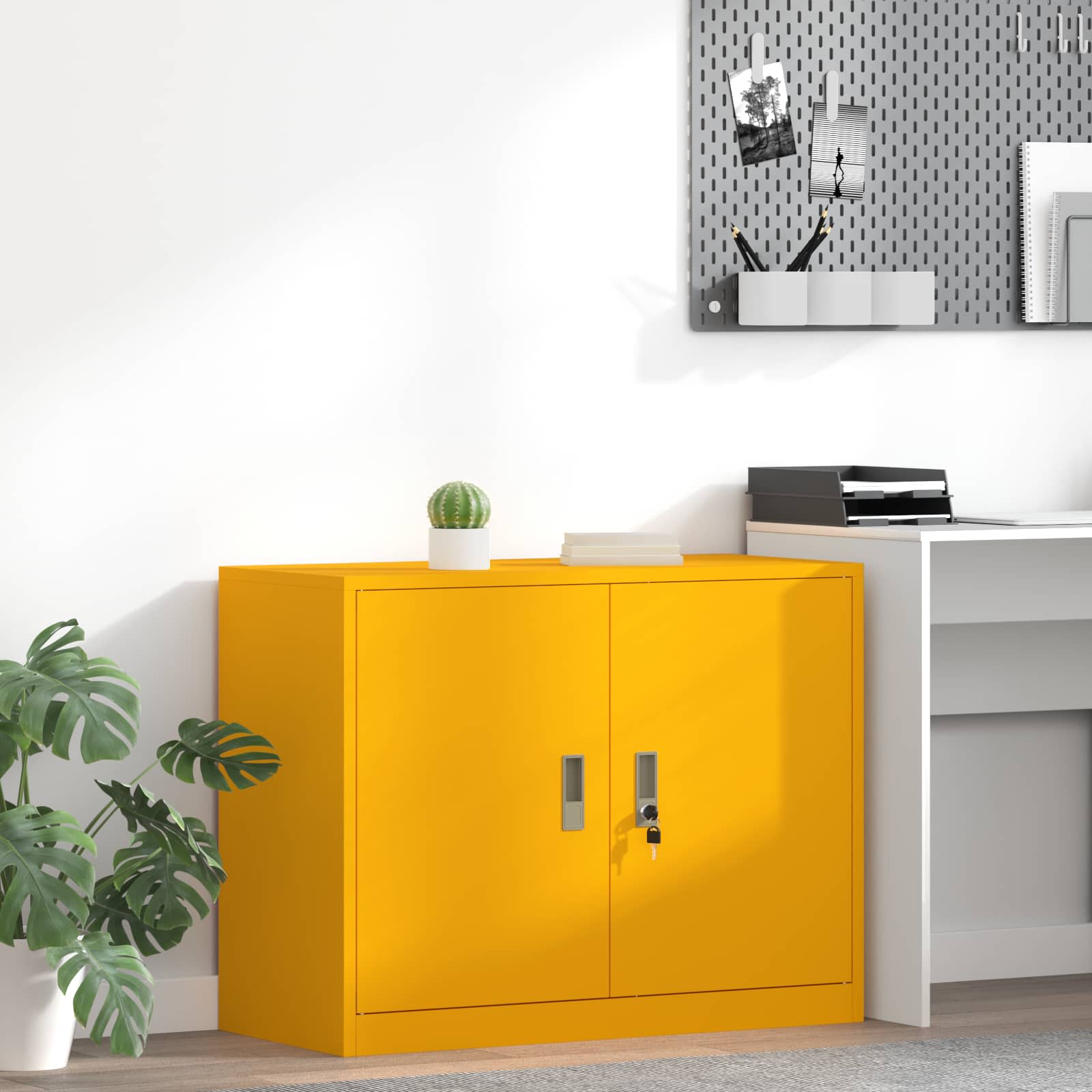 Armoire de rangement Jaune moutarde 90 x 40 x 70 cm
