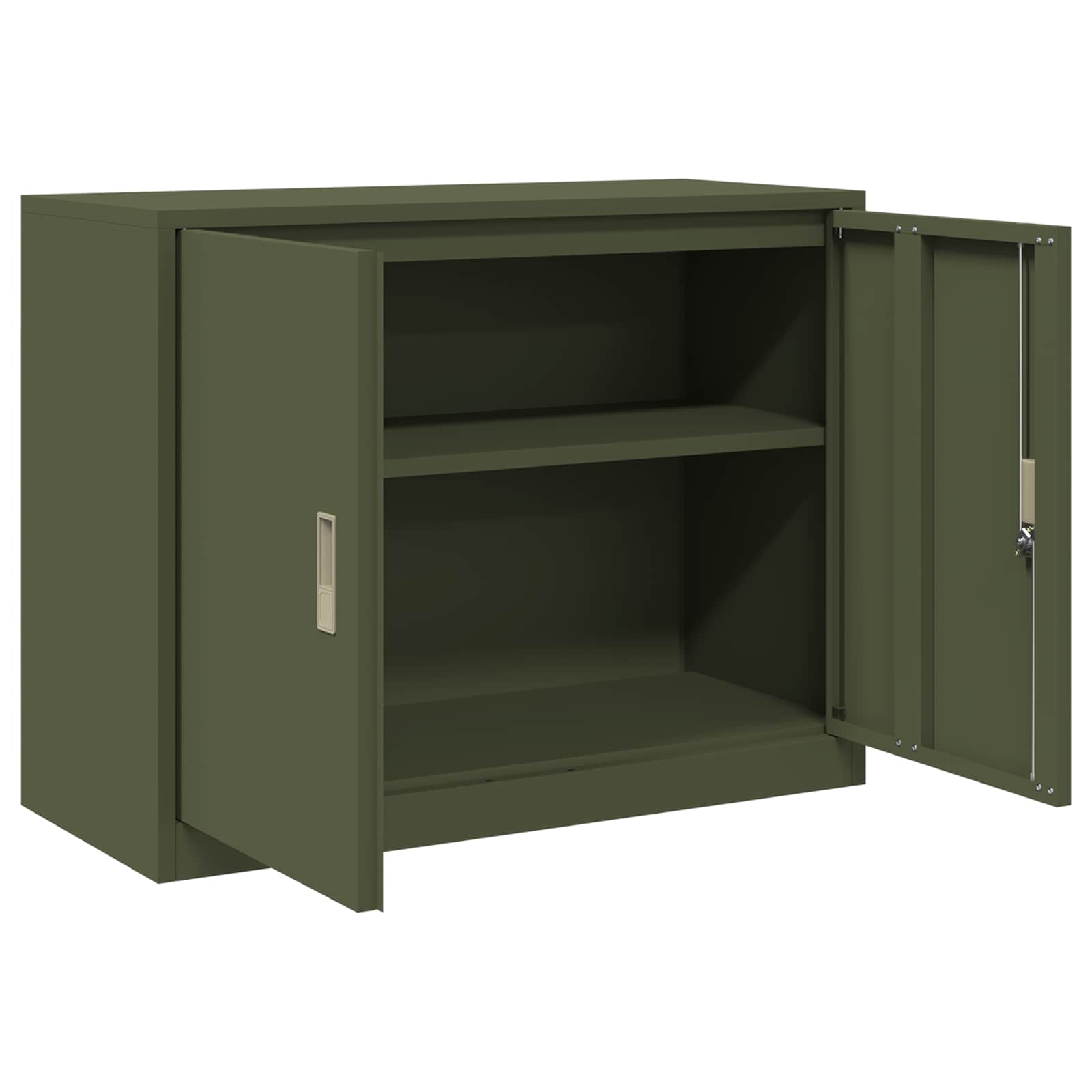 Armoire de rangement avec stockage Vert olive 90 x 40 x 70 cm - XIOS