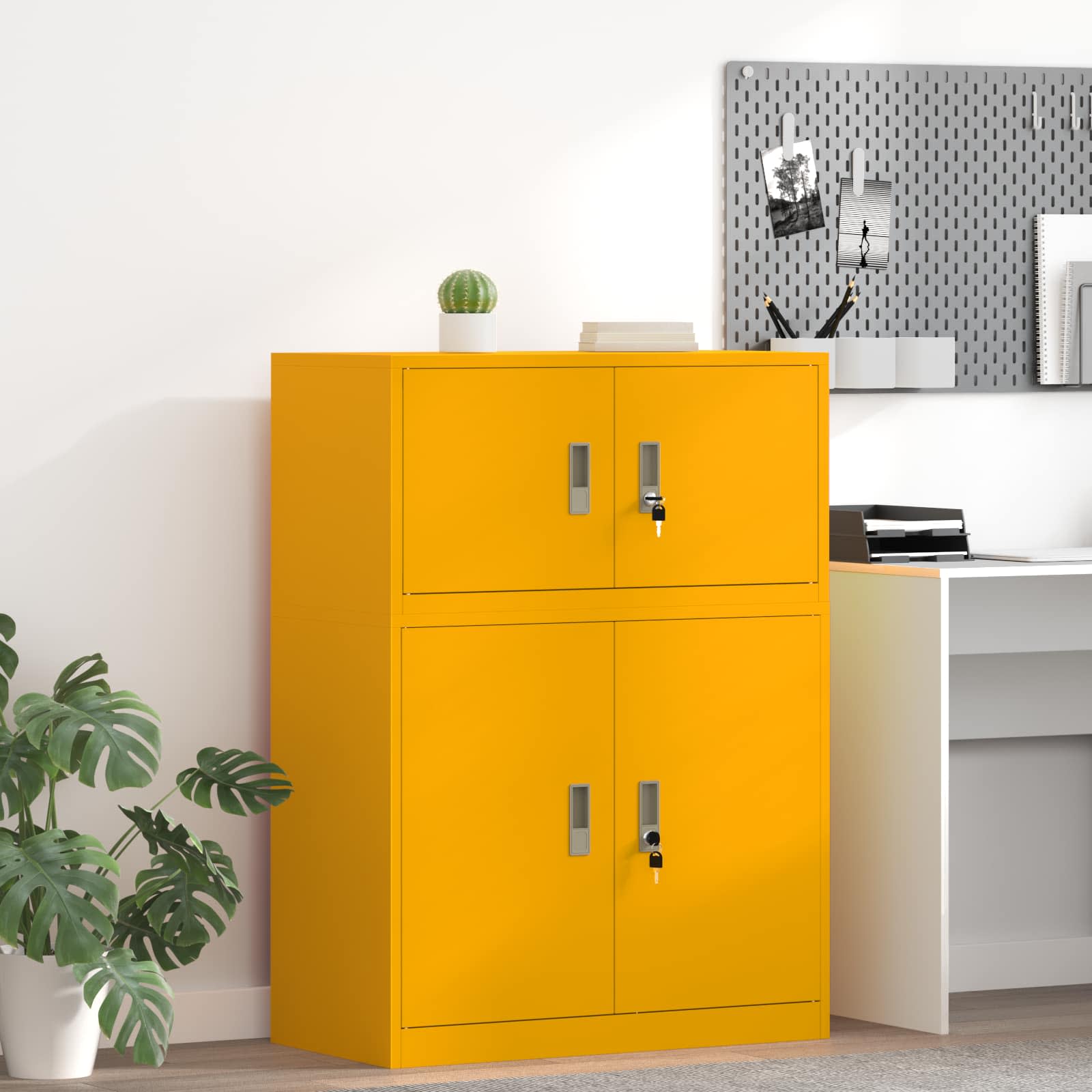 Armoire de rangement Jaune moutarde 80 x 40 x 40 cm