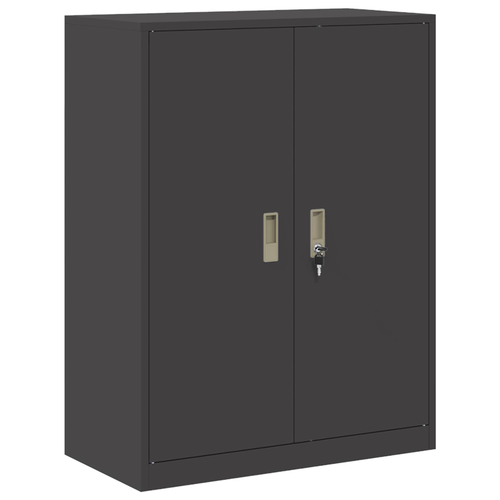 Armoire de rangement Noir 80 x 40 x 105 cm Acier Laminé à Froid