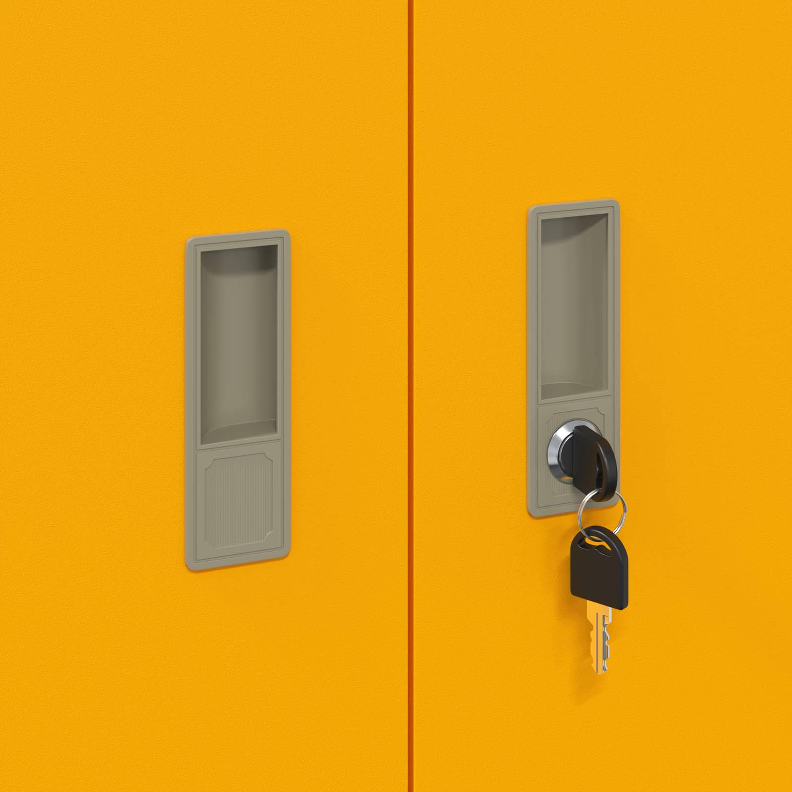 Armoire de rangement Jaune moutarde 80 x 40 x 105 cm - XIOS