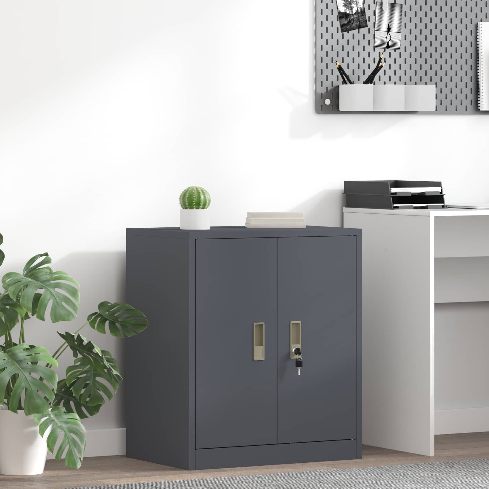 Armoire de rangement avec stockage Anthracite 60 x 40 x 70 cm