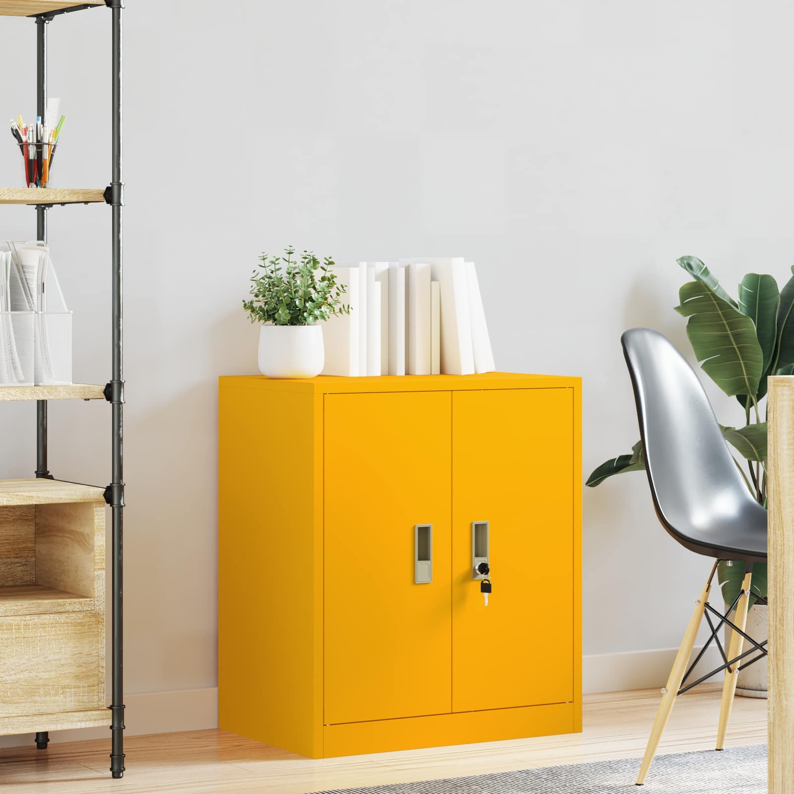 Armoire de rangement Jaune moutarde 60 x 40 x 70 cm - XIOS