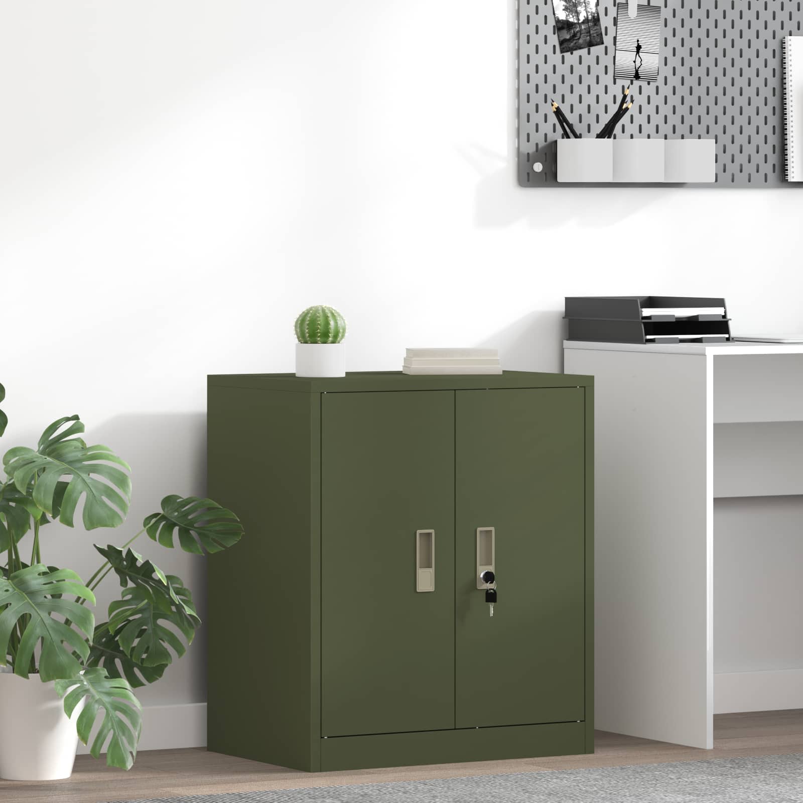 Armoire de rangement avec stockage Vert olive 60 x 40 x 70 cm