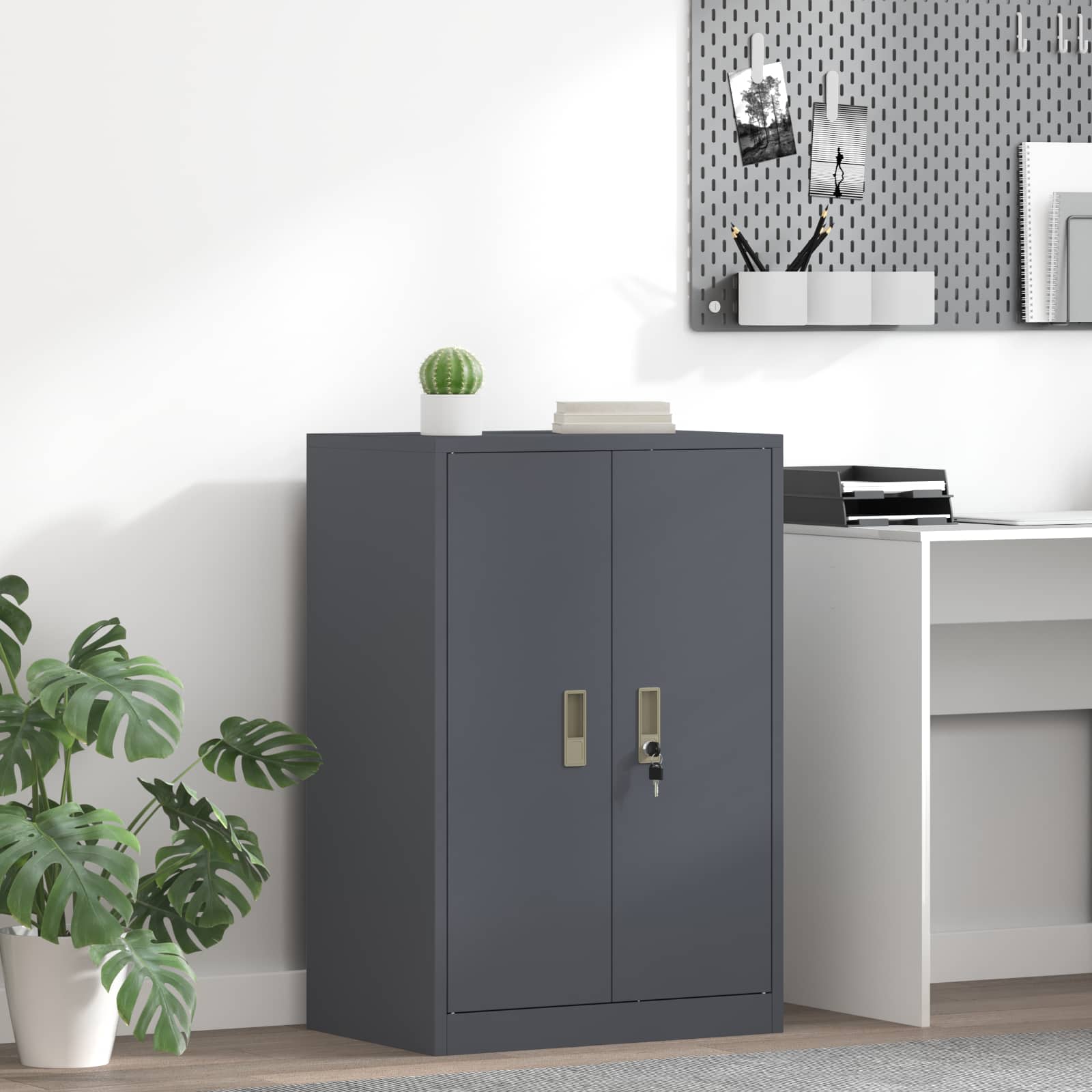 Armoire de rangement avec stockage Anthracite 60 x 40 x 90 cm