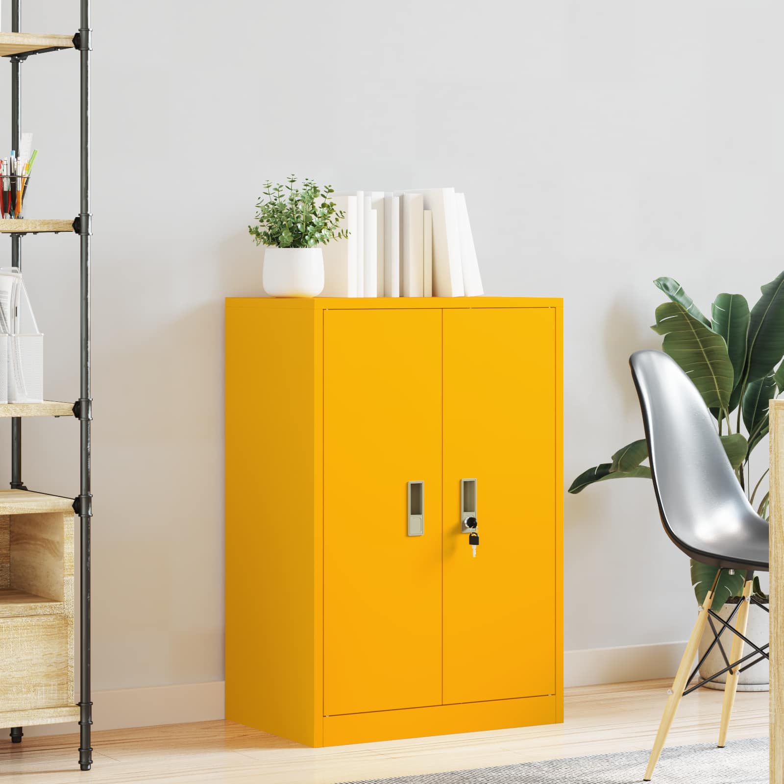 Armoire de rangement Jaune moutarde 60 x 40 x 90 cm - XIOS