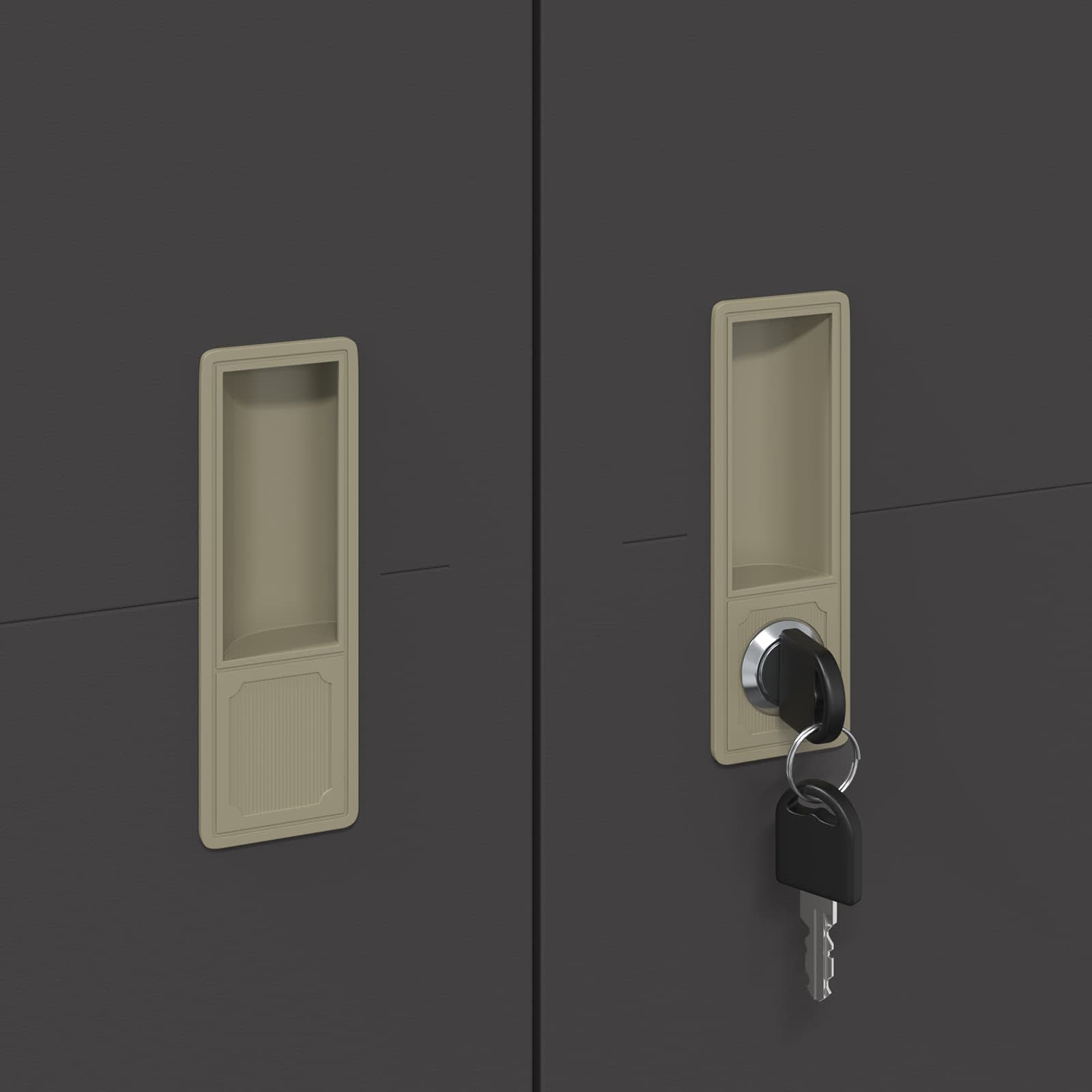 Armoire de rangement Noir 60 x 40 x 140 cm Acier Laminé à Froid - XIOS