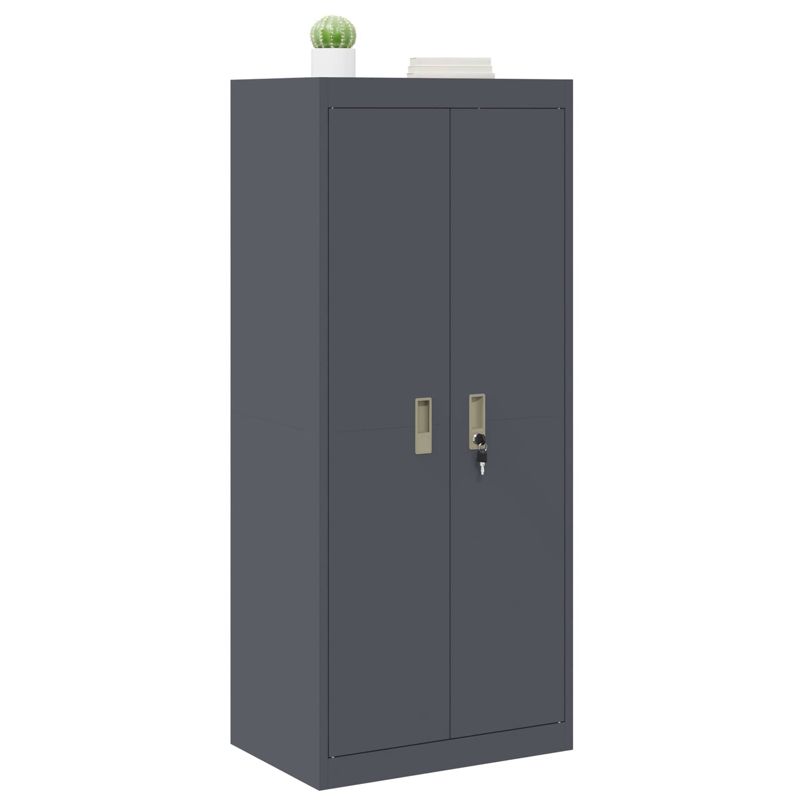 Armoire de rangement avec stockage Anthracite 60 x 40 x 140 cm - XIOS