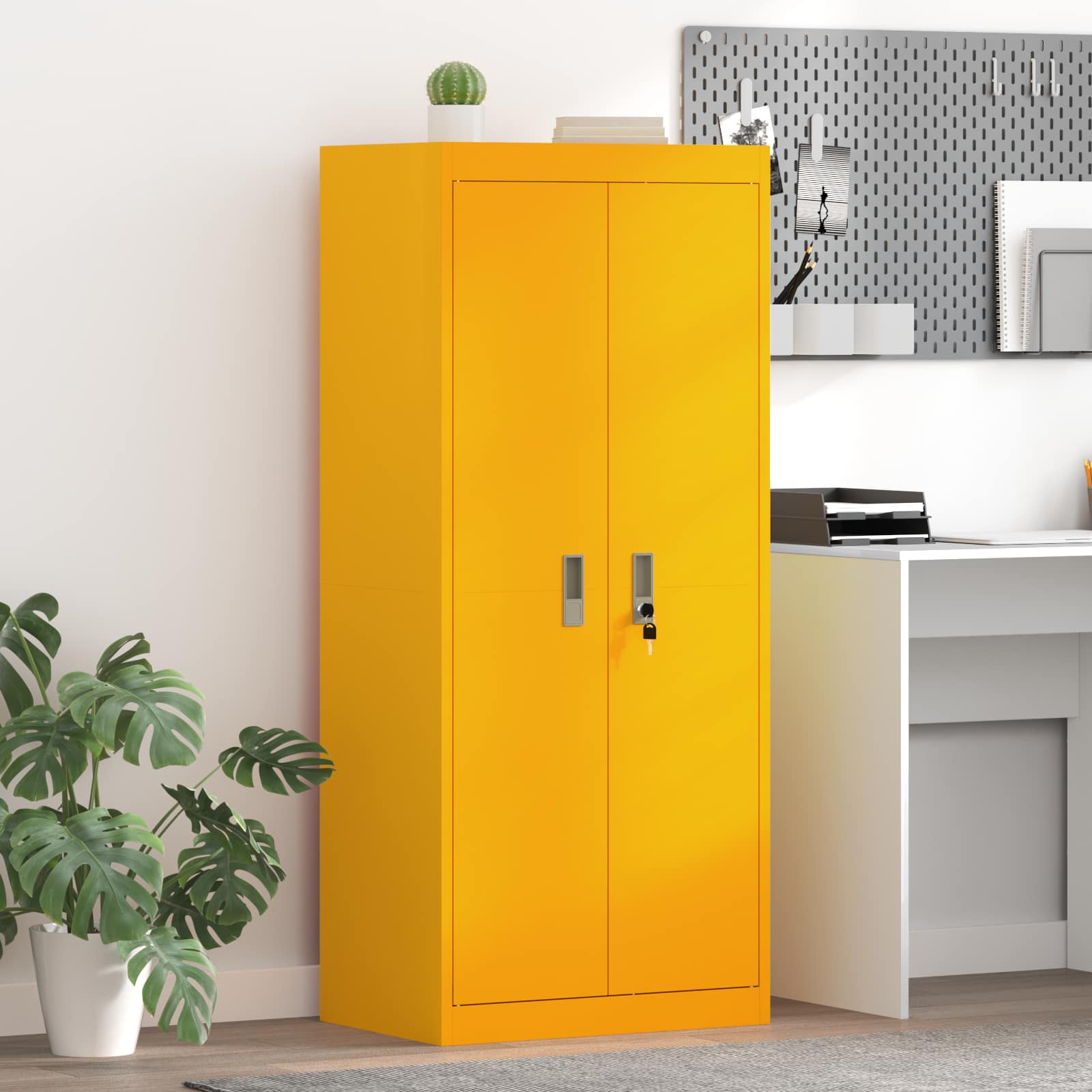 Armoire de rangement Jaune moutarde 60 x 40 x 140 cm