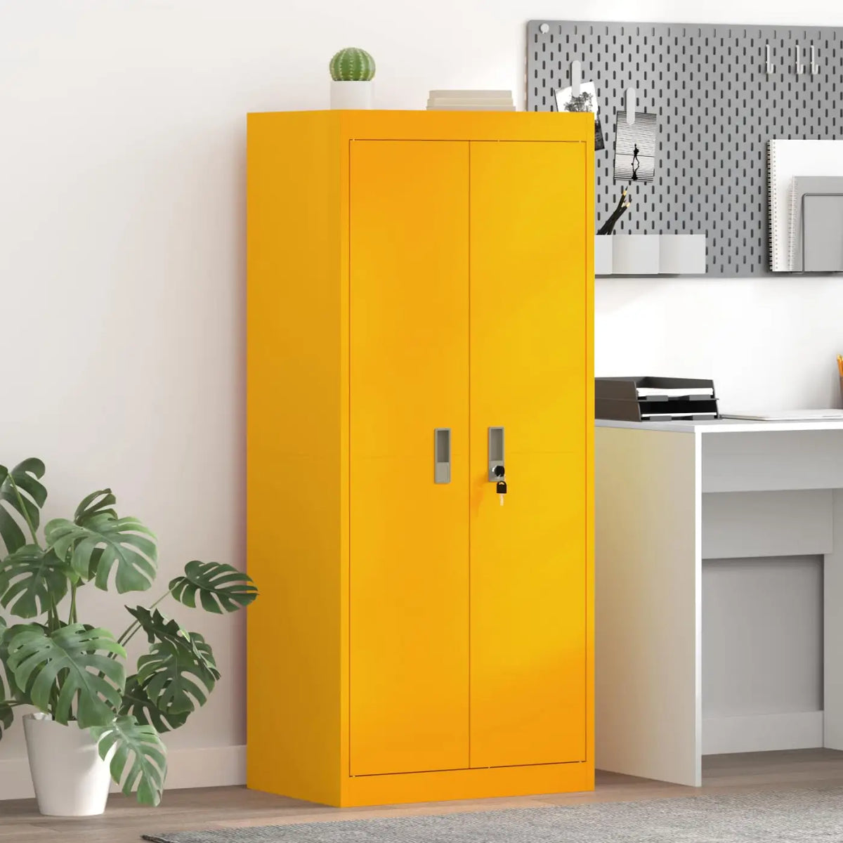 Armoire de rangement Jaune moutarde 60 x 40 x 140 cm Acier - XIOS