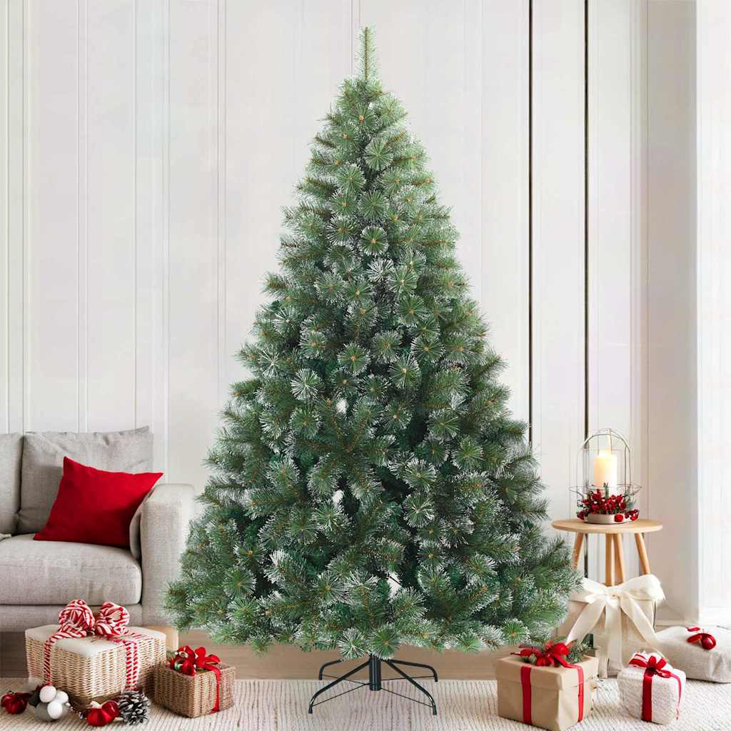 Sapin de Noël artificiel à branches pliantes, duveteux de neige - XIOS