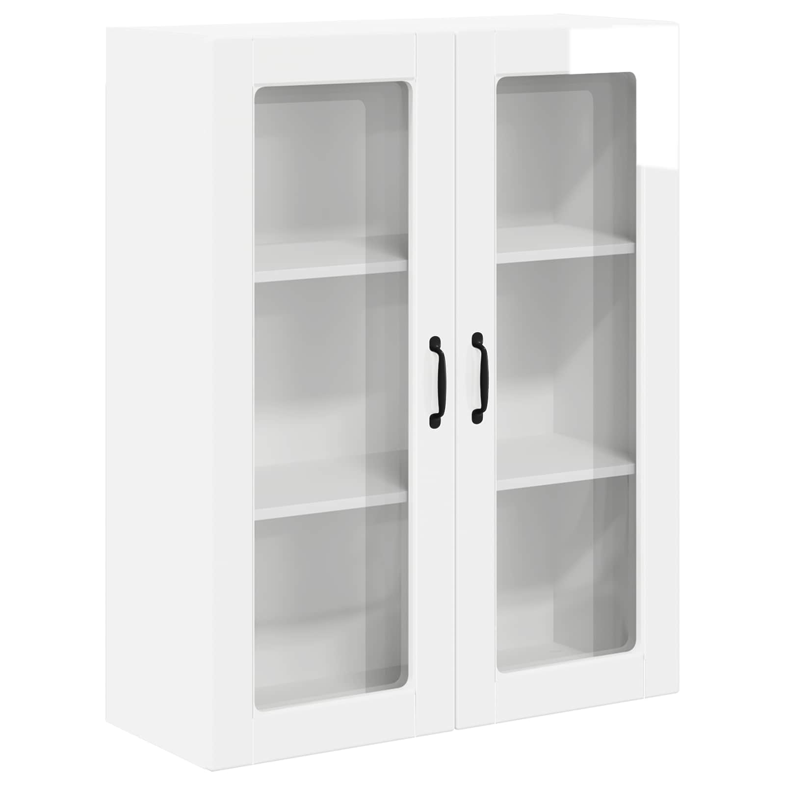 Cabinet en verre mural LUCCA Blanc brillant 80 x 31 x 100 cm - XIOS