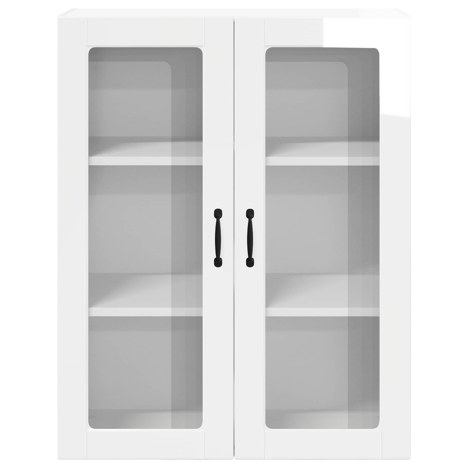 Cabinet en verre mural LUCCA Blanc brillant 80 x 31 x 100 cm - XIOS
