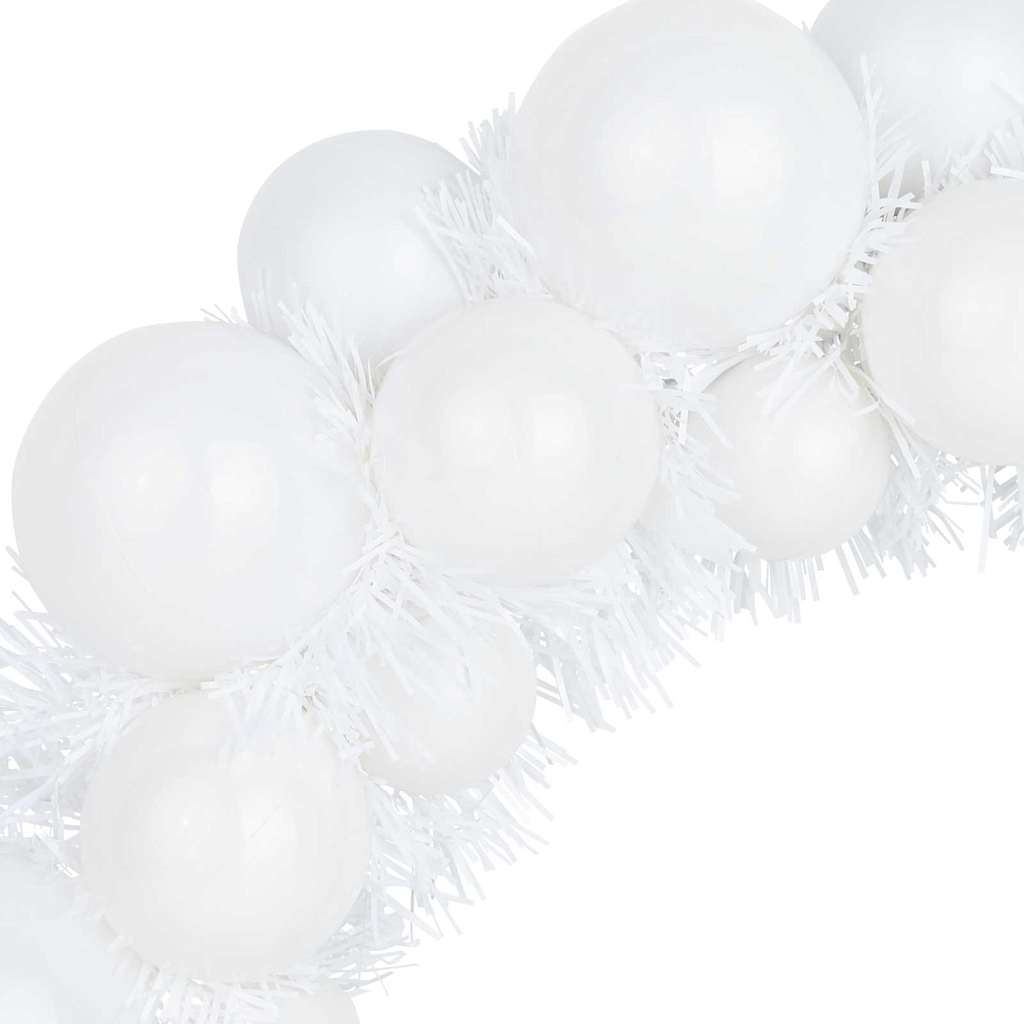 Couronnes de Boules de Noël 2 pcs Blanc 33 x 33 x 7 cm - XIOS