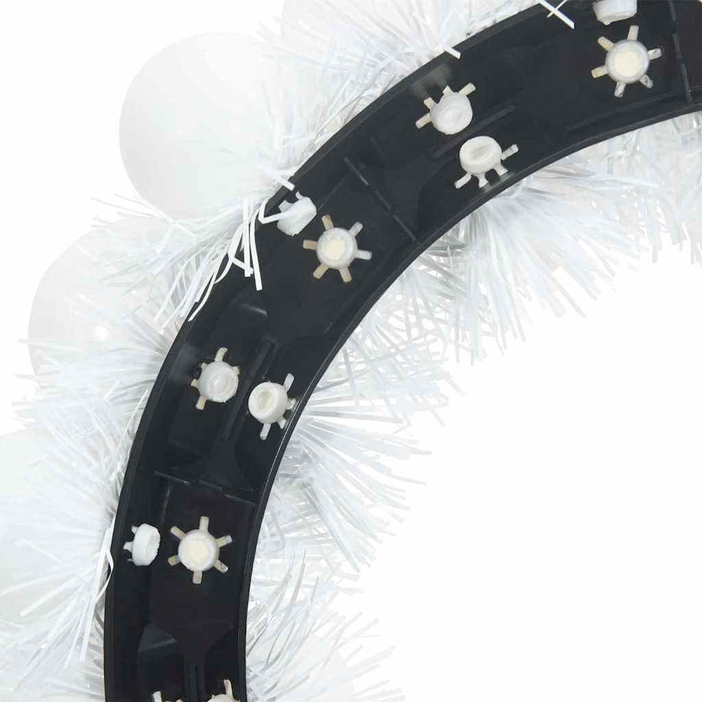 Couronnes de Boules de Noël 2 pcs Blanc 33 x 33 x 7 cm - XIOS