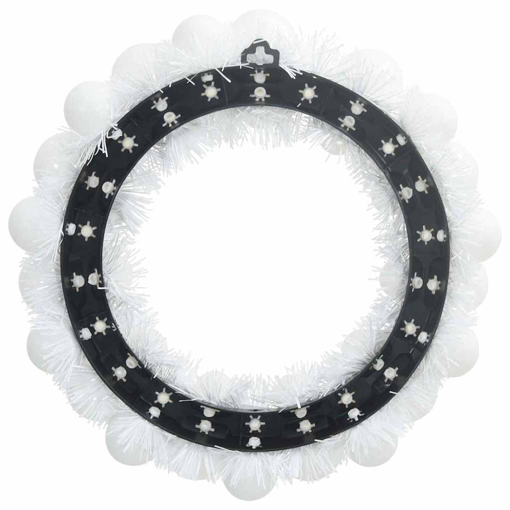 Couronnes de Boules de Noël 2 pcs Blanc 33 x 33 x 7 cm - XIOS
