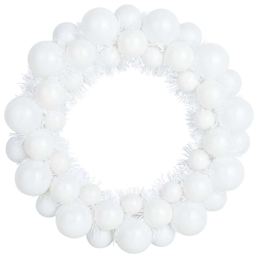 Couronnes de Boules de Noël 2 pcs Blanc 33 x 33 x 7 cm - XIOS