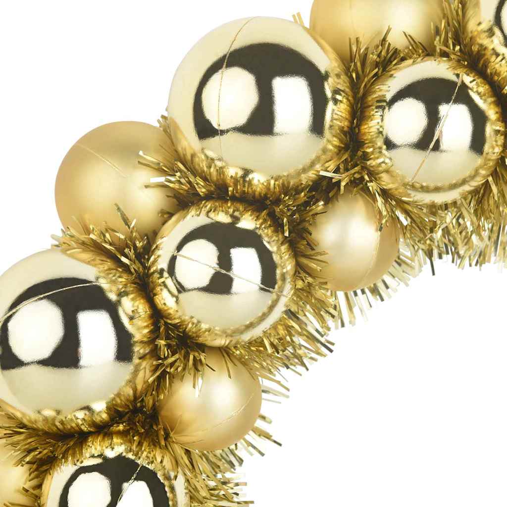 Couronnes de Boules de Noël 2 pcs Doré 33 x 33 x 7 cm - XIOS