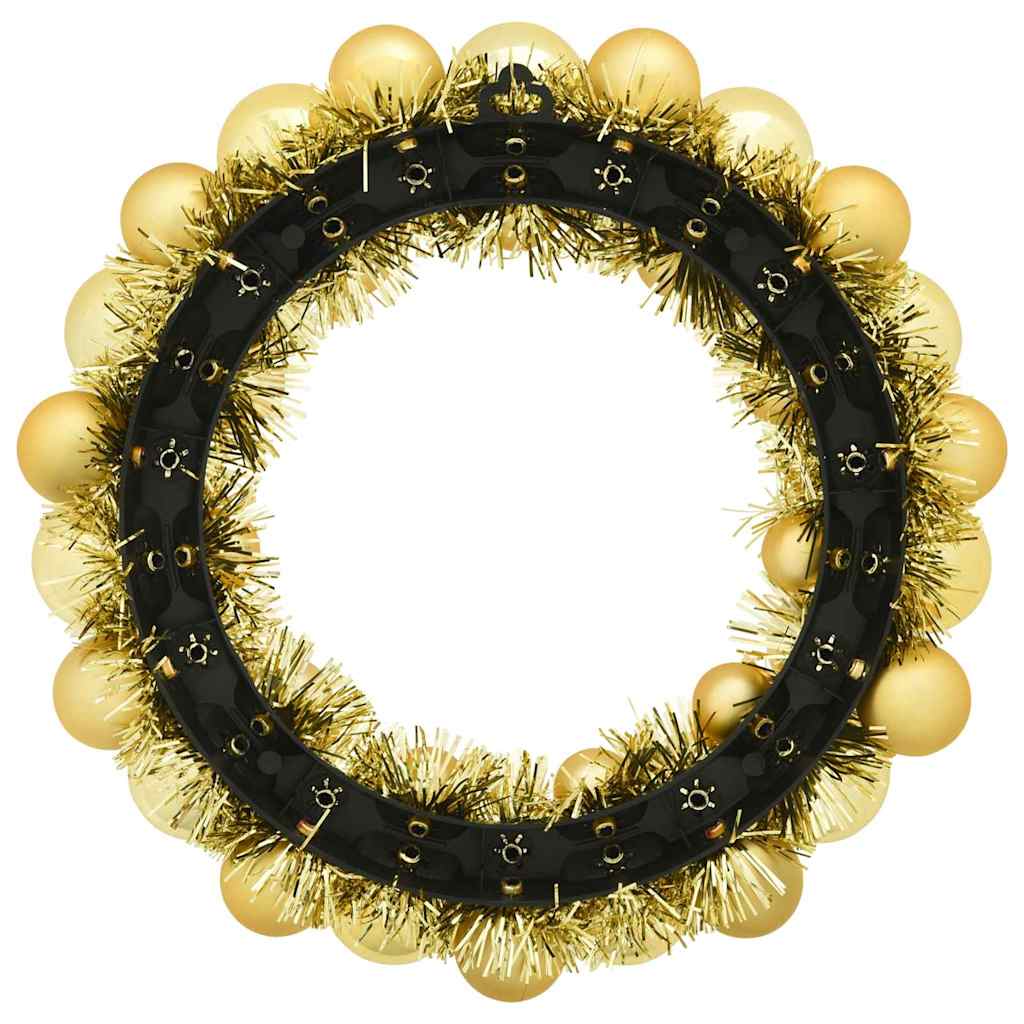 Couronnes de Boules de Noël 2 pcs Doré 33 x 33 x 7 cm - XIOS