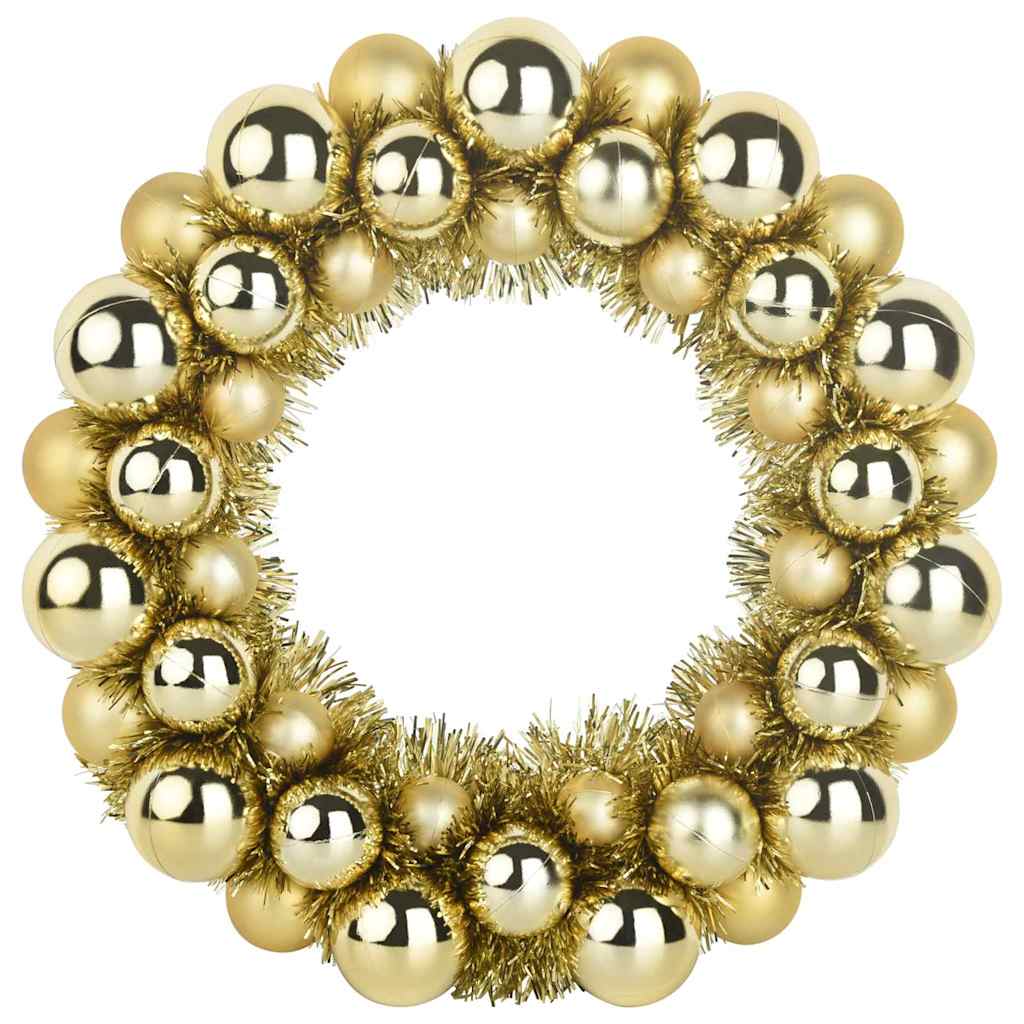 Couronnes de Boules de Noël 2 pcs Doré 33 x 33 x 7 cm - XIOS