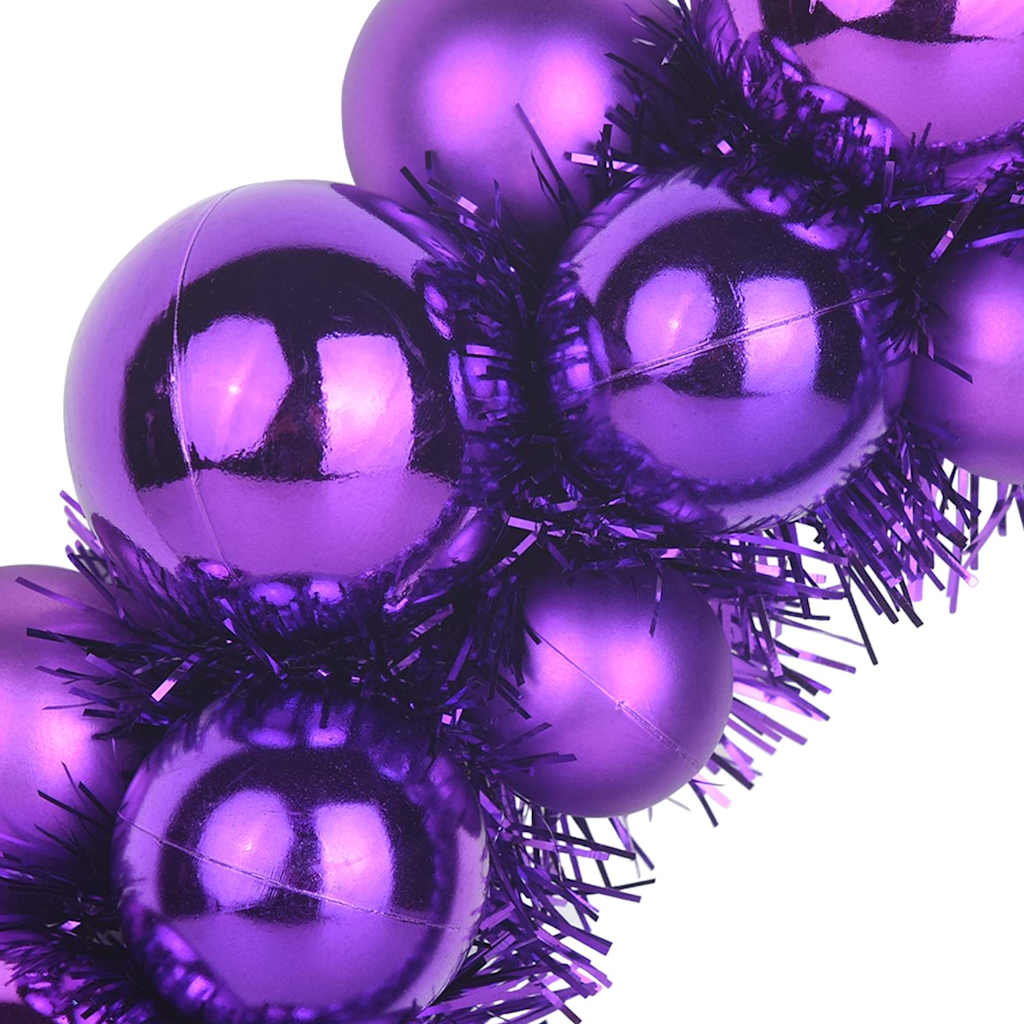 Couronnes de Boules de Noël 2 pcs Lilas 33 x 33 x 7 cm - XIOS