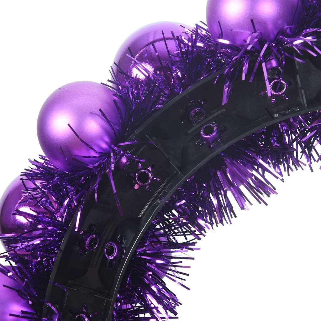 Couronnes de Boules de Noël 2 pcs Lilas 33 x 33 x 7 cm - XIOS