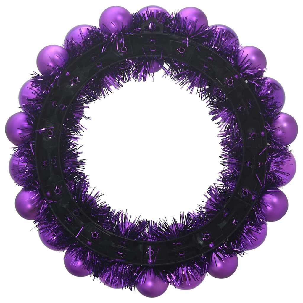 Couronnes de Boules de Noël 2 pcs Lilas 33 x 33 x 7 cm - XIOS