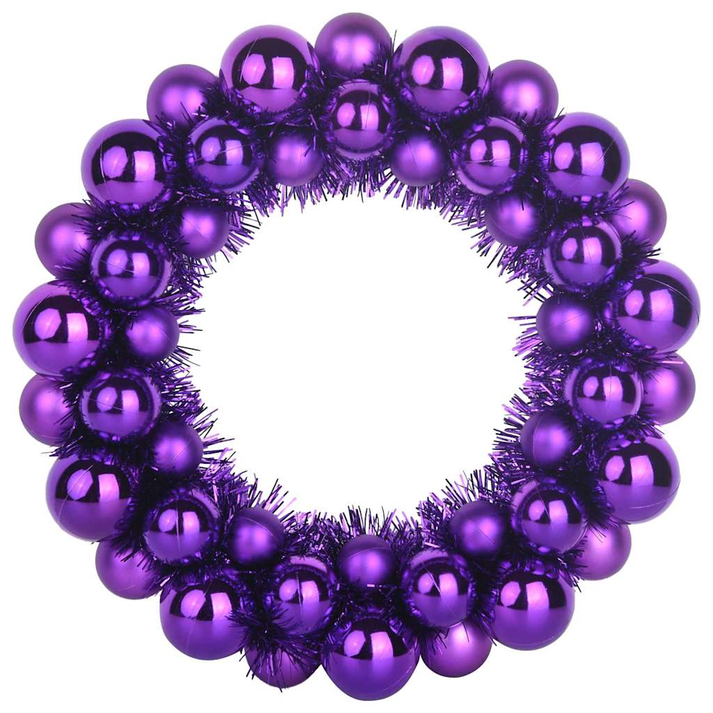 Couronnes de Boules de Noël 2 pcs Lilas 33 x 33 x 7 cm - XIOS