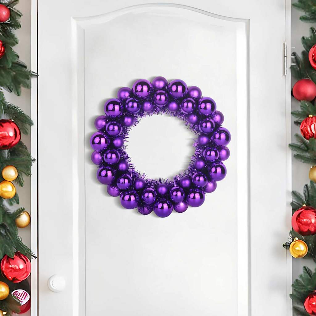 Couronnes de Boules de Noël 2 pcs Lilas 33 x 33 x 7 cm - XIOS