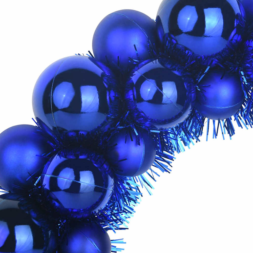Couronnes de Boules de Noël 2 pcs Bleu 33 x 33 x 7 cm - XIOS
