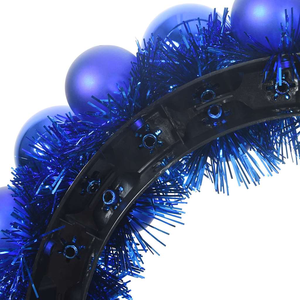 Couronnes de Boules de Noël 2 pcs Bleu 33 x 33 x 7 cm - XIOS