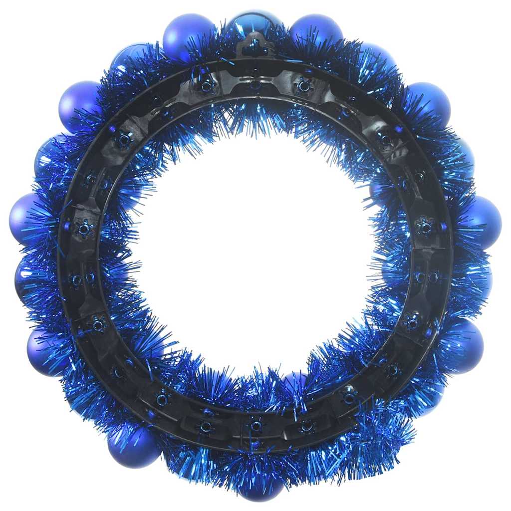 Couronnes de Boules de Noël 2 pcs Bleu 33 x 33 x 7 cm - XIOS
