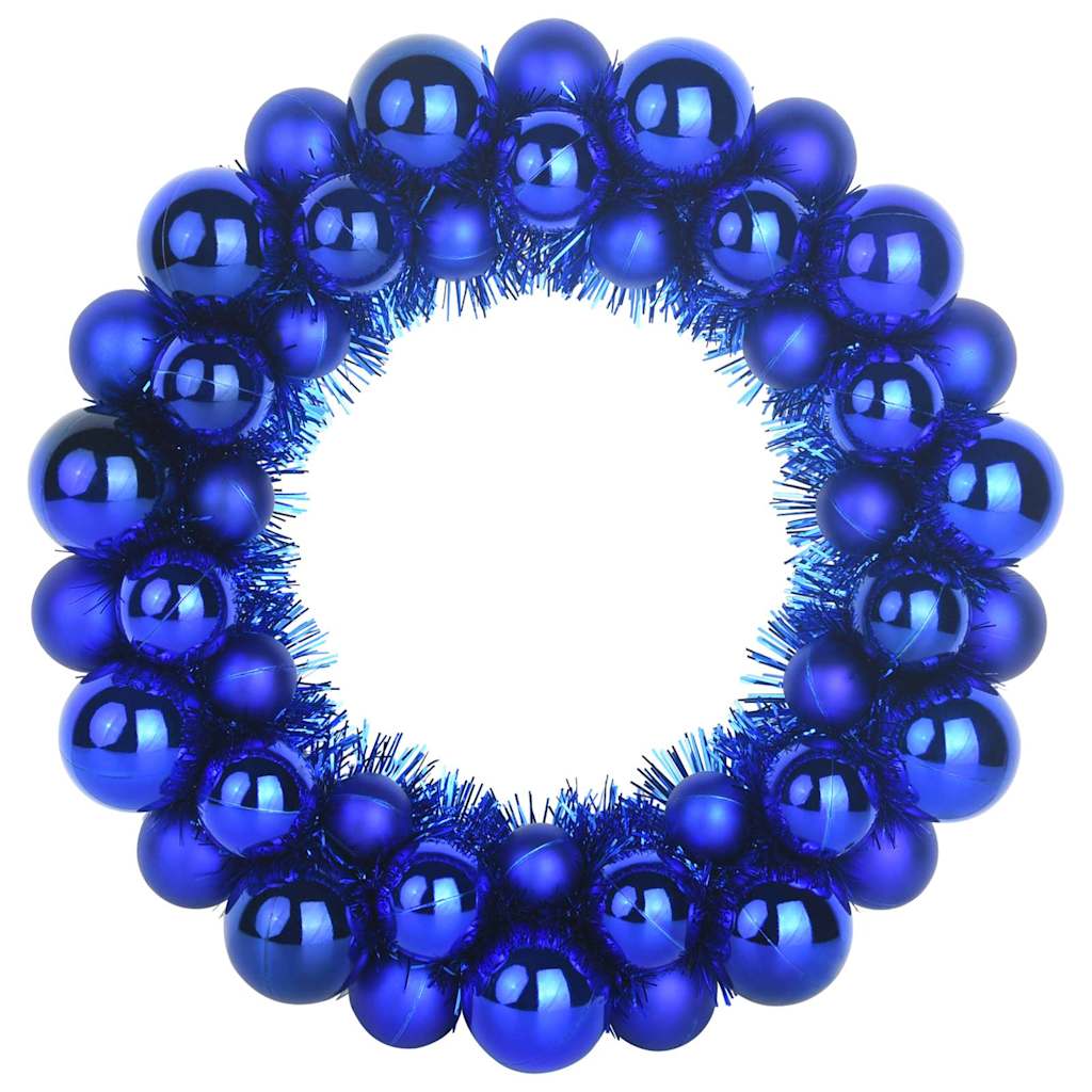 Couronnes de Boules de Noël 2 pcs Bleu 33 x 33 x 7 cm - XIOS