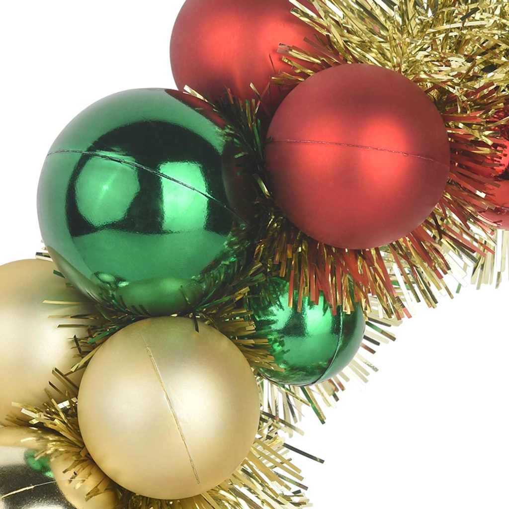 Couronnes de Boules de Noël 2 pcs Multicolore 33 x 33 x 7 cm - XIOS