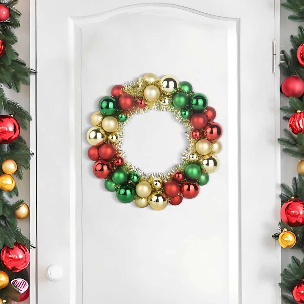 Couronnes de Boules de Noël 2 pcs Multicolore 33 x 33 x 7 cm - XIOS