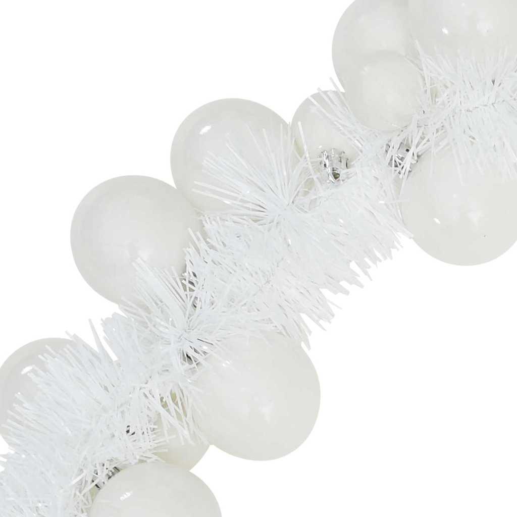Guirlande de Boules de Noël Blanc 186 cm Polystyrène - XIOS