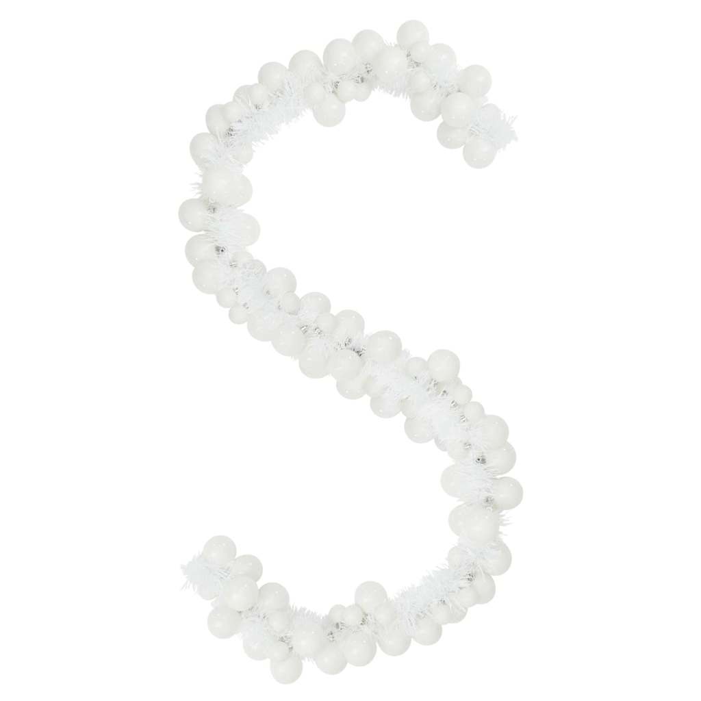 Guirlande de Boules de Noël Blanc 186 cm Polystyrène - XIOS