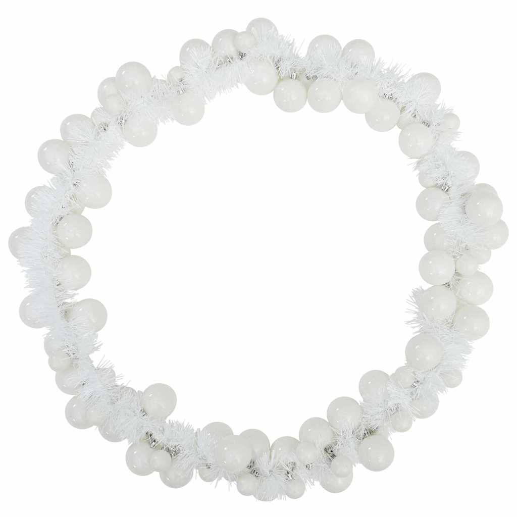 Guirlande de Boules de Noël Blanc 186 cm Polystyrène - XIOS