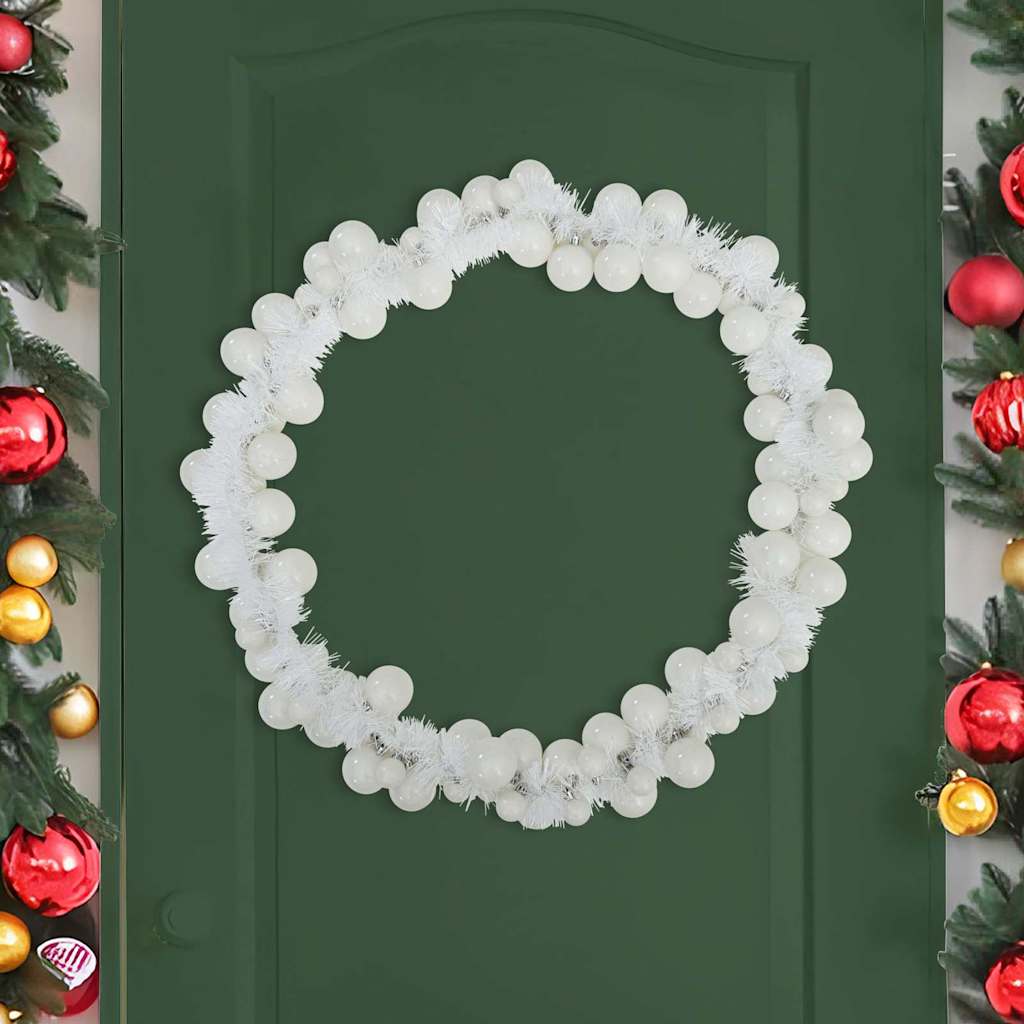 Guirlande de Boules de Noël Blanc 186 cm Polystyrène - XIOS