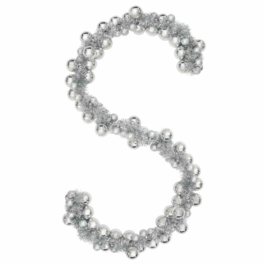 Guirlande de Boules de Noël Argent 186 cm Polystyrène - XIOS