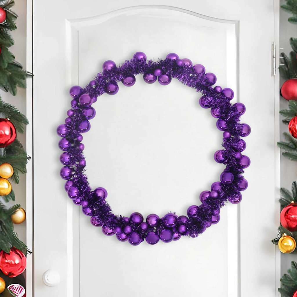 Guirlande de Boules de Noël Lilas 186 cm Polystyrène - XIOS