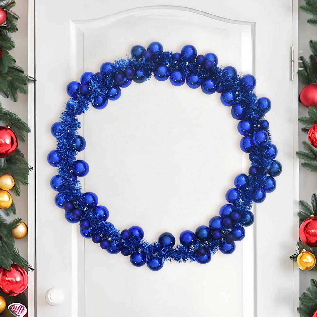 Guirlande de Boules de Noël Bleu 186 cm Polystyrène - XIOS
