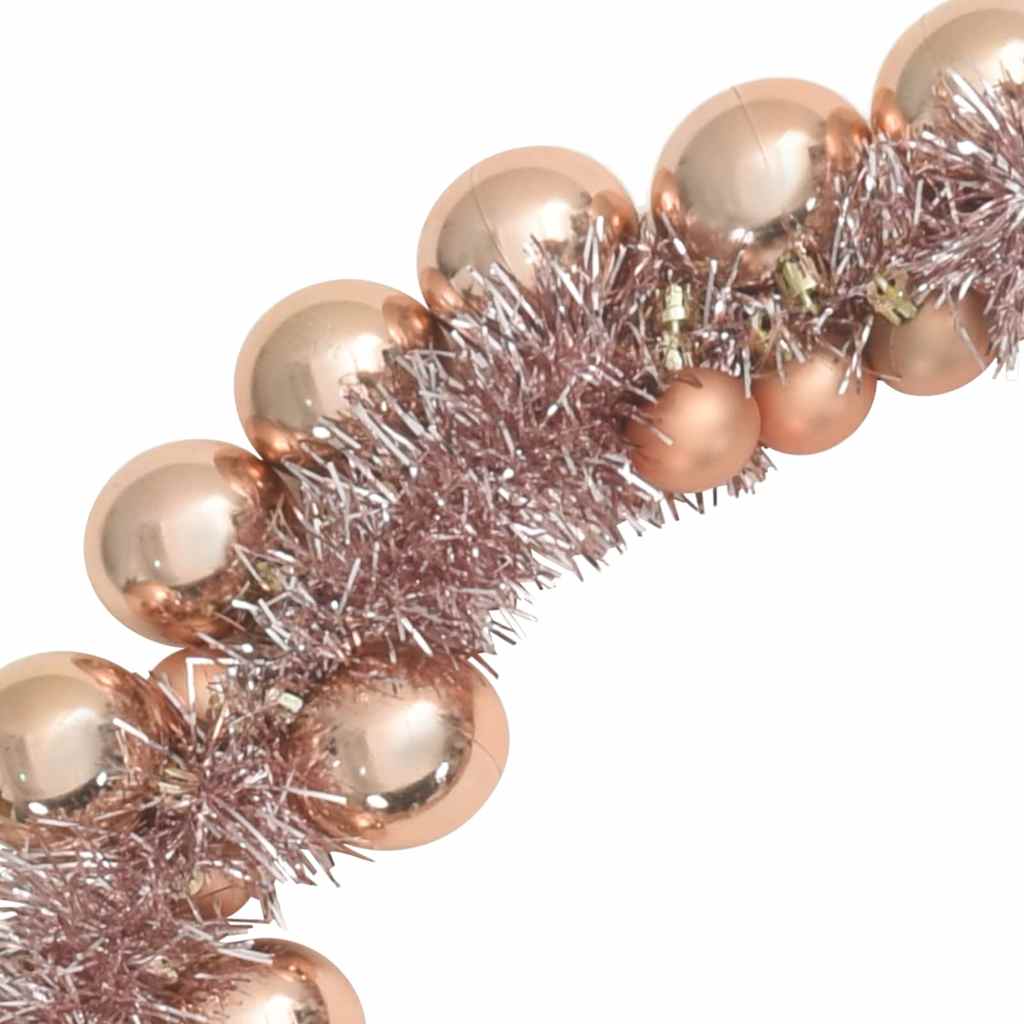 Guirlande de Boules de Noël Rose doré 186 cm Polystyrène - XIOS