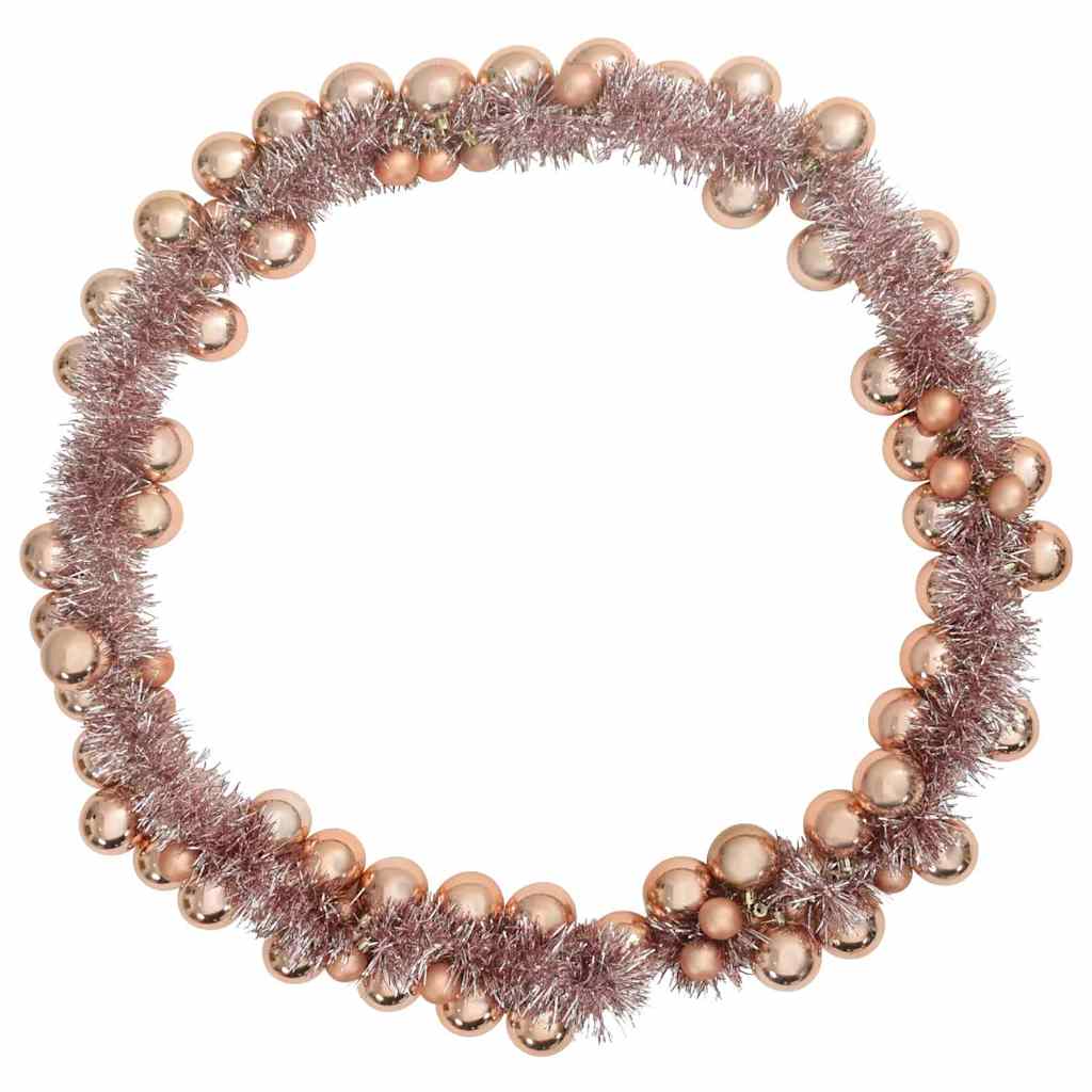 Guirlande de Boules de Noël Rose doré 186 cm Polystyrène - XIOS