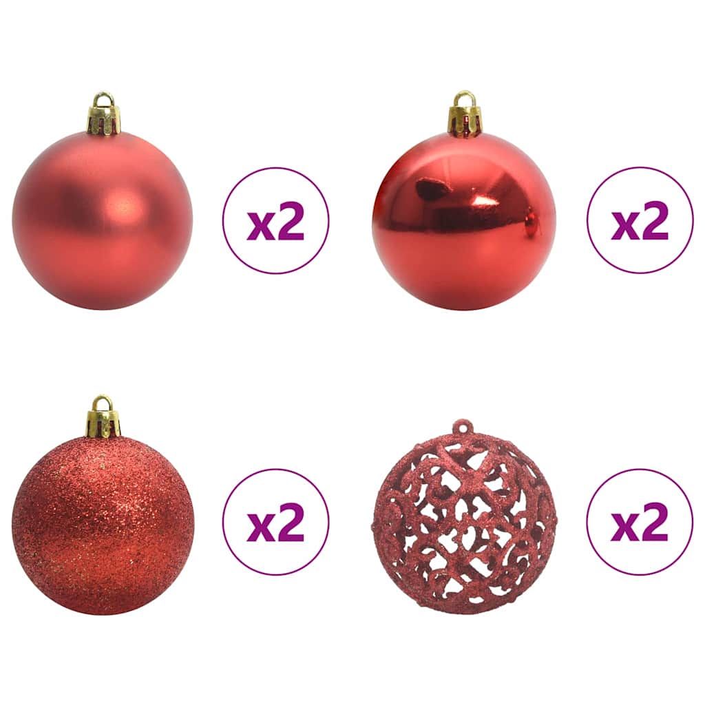 Ensemble de Boules de Noël 61 pcs Multicolore Plastique - XIOS